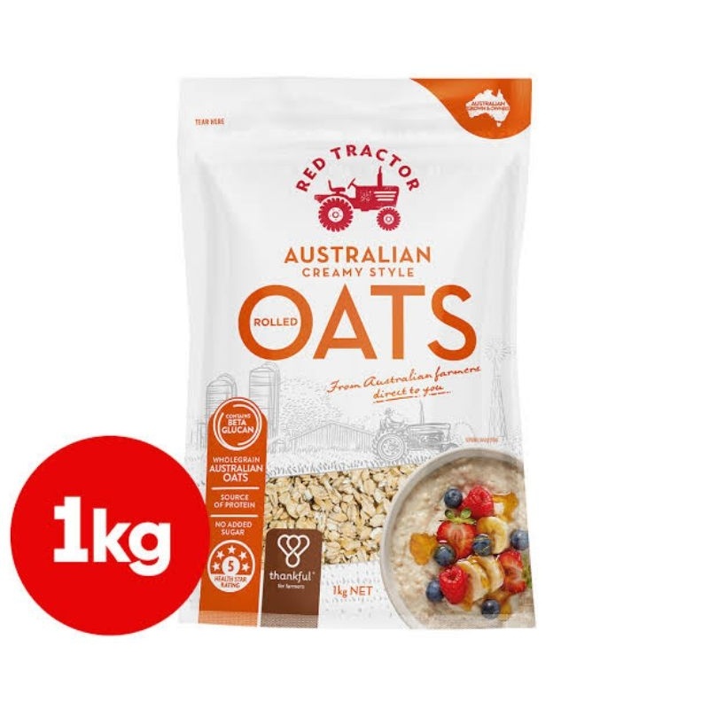 

Red Tractor Australian Creamy Style Rolled Oats 1kg (CitraFood)