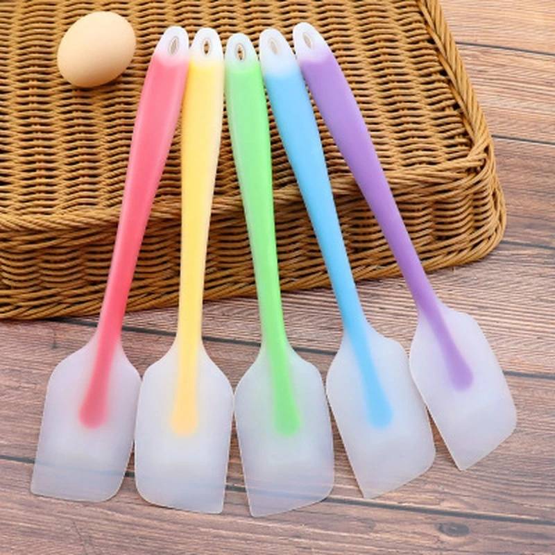 One-piece Tahan Panas Tembus Silikon Non Stick Cream Mixing Shovel Butter Pastry Kitchenware Karet Alat Pengaduk Baking Spatula Karet Alat Aduk