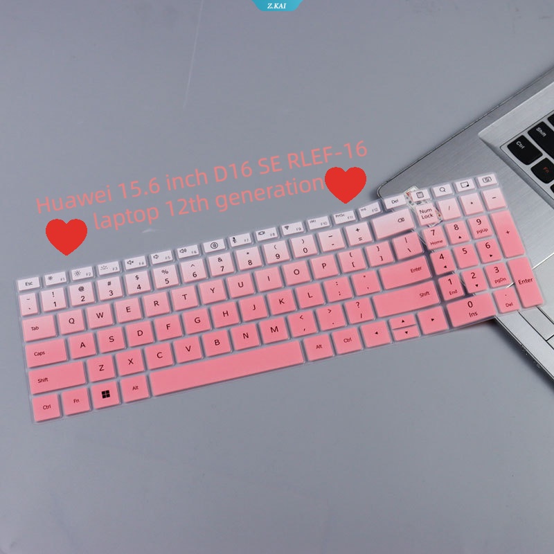 Casing Komputer Film Keyboard Silikon Tersedia Untuk Laptop Huawei 15.6 Inch D16 SE RLEF-16 Generasi 12 Tahan Air Dan Tahan Lembab Film Pelindung Cakupan Penuh [ZK]