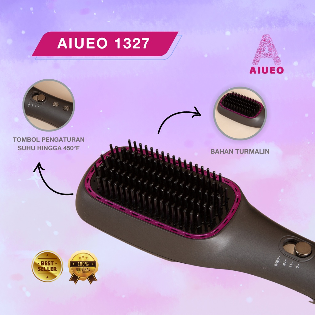 [GARANSI 18 BLN] •  Hair Dryer Sisir AIUEO 1327 Pengering Rambut dan Blow | Dryer Rambut Daya Rendah | HairDryer Sisir