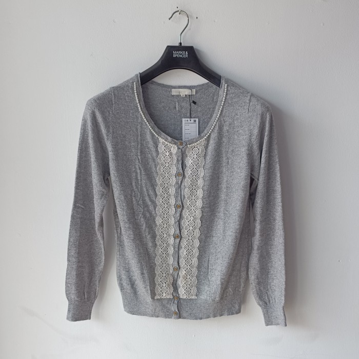 Grove Cardigan wanita abu abu kekinian Outerwear cardigan wanita