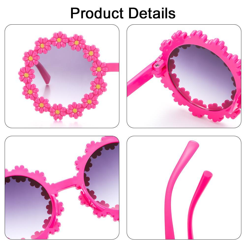 Lily Kids Daisy Sunglasses Novel Pesta Disko Perlindungan Matahari Bingkai Bulat