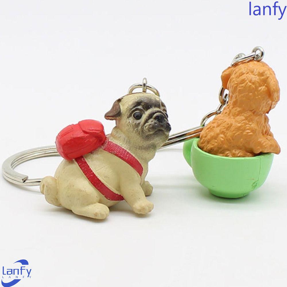 Lanfy Puppy Keychain Fashion Lembut Tempat Kunci Mobil Kawaii Kartun Lucu Untuk Remaja Gaya Korea Liontin