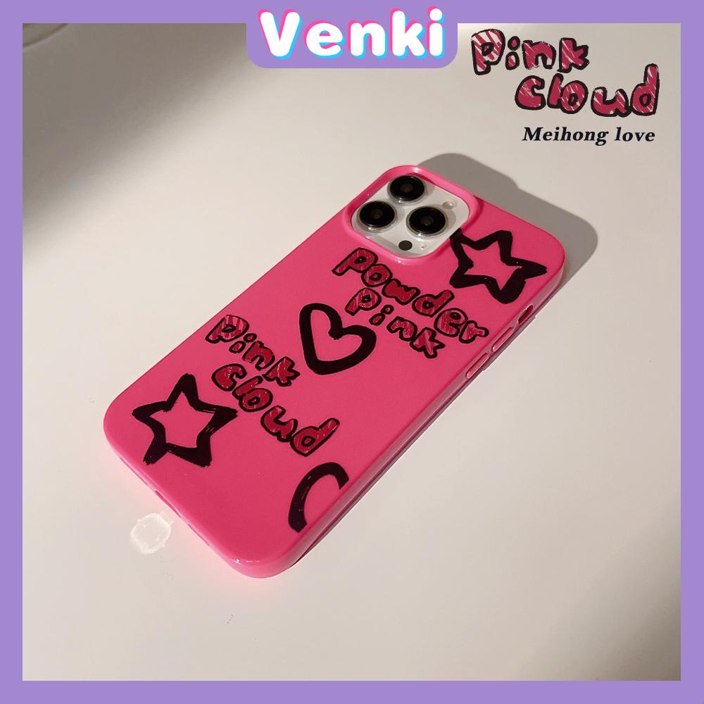 VENKI - For iPhone 11 iPhone Case Red Glossy TPU Soft Case Shockproof Protection Camera Romantic Love Letters Compatible with iPhone 14 13 Pro max 12 Pro Max xr xs max 7 8Plus