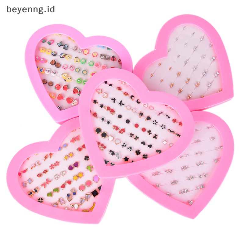 Beyen Handmade Mix Style Buah Bunga Clay Anting Tusuk Set Anak Anting Perhiasan ID