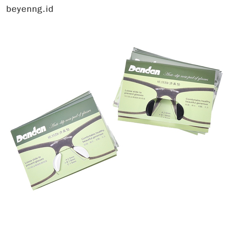 Beyen 5pasang 1.8mm anti-slip Silikon Bantalan Hidung Kacamata sunglass Kacamata spectacles ID