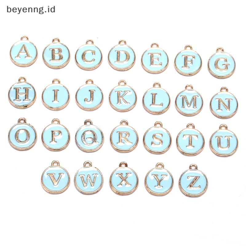 Beyen 26Pcs Huruf Alfabet Ch Inisial Huruf Gelang Perhiasan DIY Craft Making ID