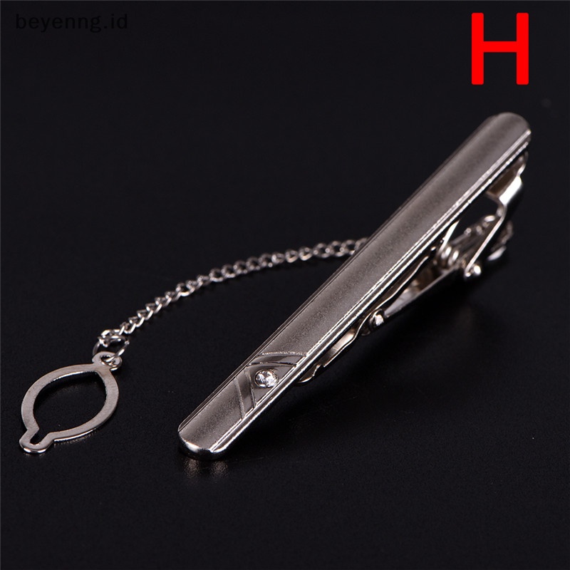 Beyen Pria Perak Dasi Tie Clip Stainless Steel Polos Clasp Bars Pin Clips Perhiasan ID