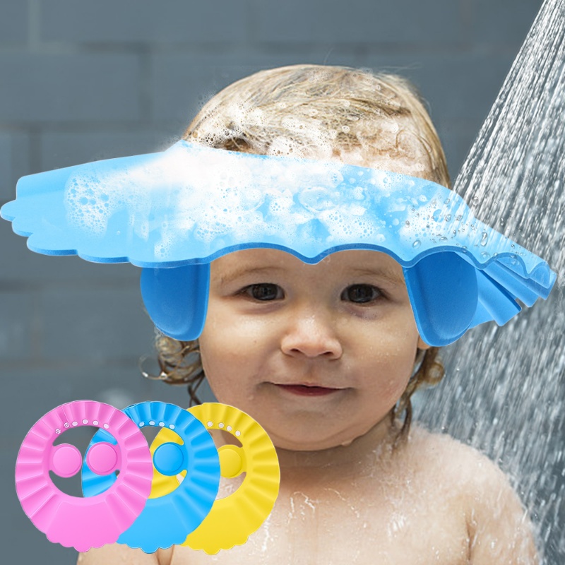 Baby Shower Cap/Topi Mandi Mandi Anak Aman/Cuci Rambut Adjustable Elastis Perisai Untuk Aksesoris Mandi Pelindung Anak