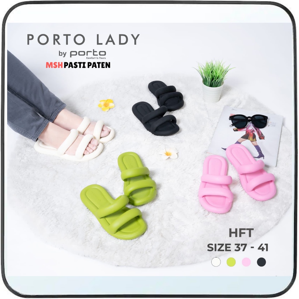 Sandal Porto Lady Hft Sandal Cewe Sandal Selop Lucu Sandal Enteng