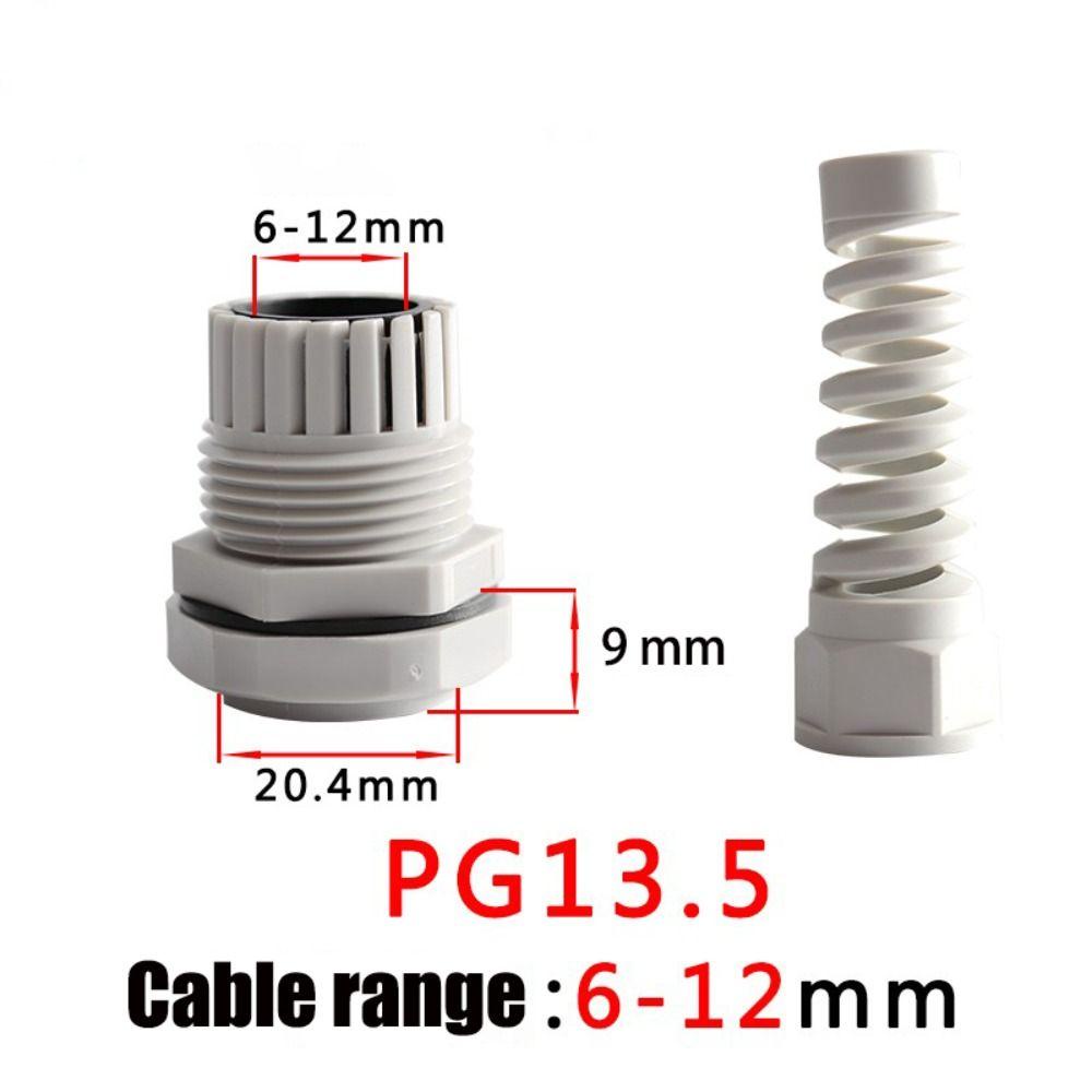 AUGUSTINA Cable Gland Dustproof PG7/PG9/PG11 Fiksasi Anti Tekuk PG Model Spring Type Sambungan Kabel