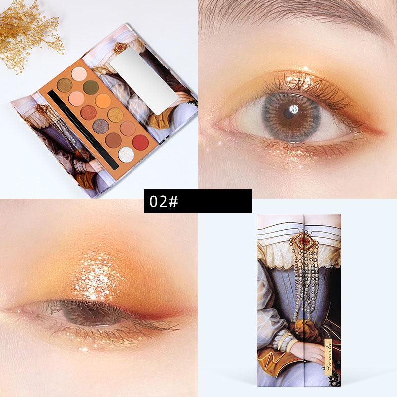 cod☜☞ready Geometric 12 color earth mermaid color pumpkin grapefruit matte pearl eye shadow import murah lagilaku