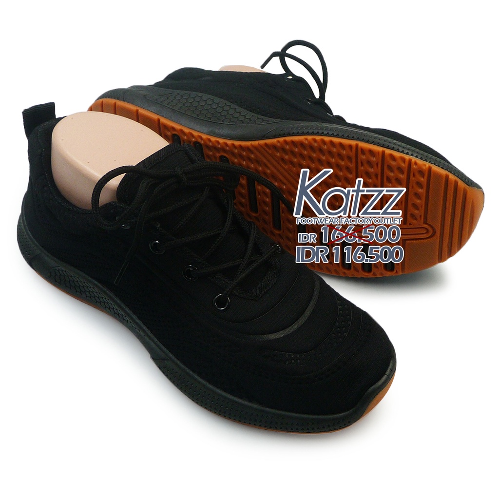 Katzz - Sepatu Warna Hitam Uk 32 - 39 / Sepatu Sekolah Model Tali Terbaru / Sepatu Sporty Laki Laki Perempuan / Sepatu Olahraga Casual  [Katzz SCH 05 BX 6007 Hitam]