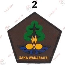 Emblem Patch Rubber Karet Logo Pramuka, Scout Pramuka, Saka Wanabakti, Bendera Coklat, Saka Bahari