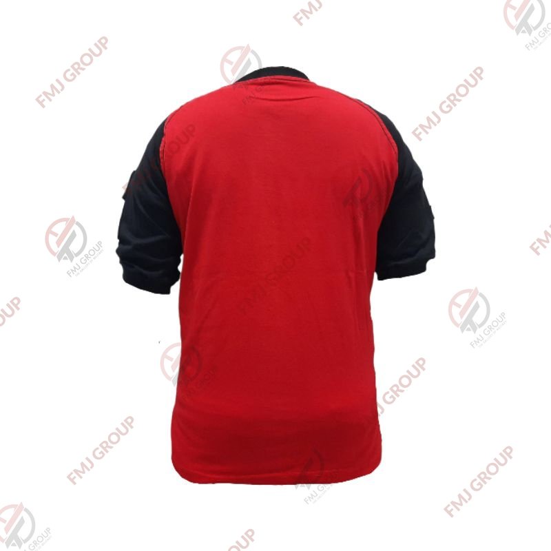 Kaos Tactical Pendek dewasa blackhawk / tactical hitam / merah kombinasi katun combed 20s