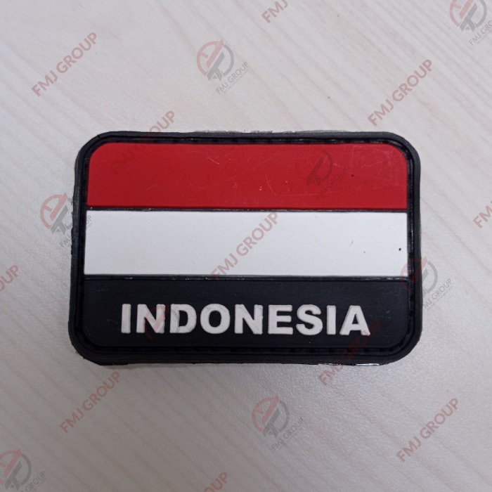 Patch Rubber Indonesia / Patch Karet Merah Putih Perekat / Logo Merah Putih