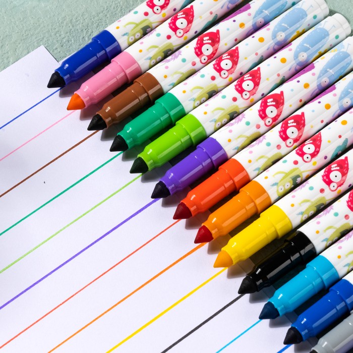

Spidol Deli Super Washable Marker 24 Warna - EC155-24