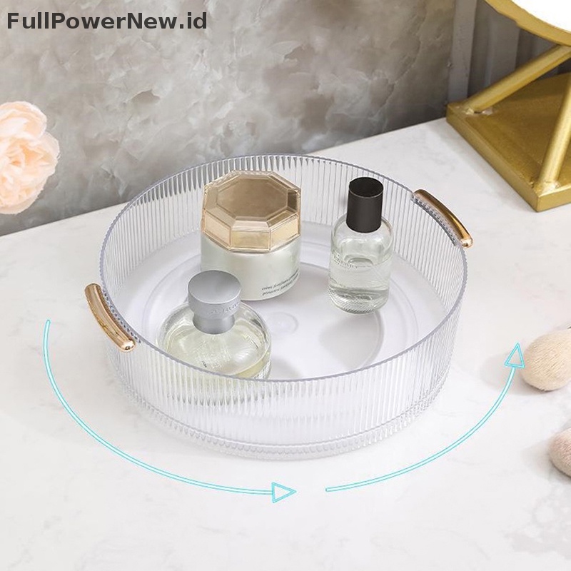 Power360 ° Rotag Cabinet Organizer Tray Nampan Penyimpanan Meja Putar Kosmetik Dapur ID