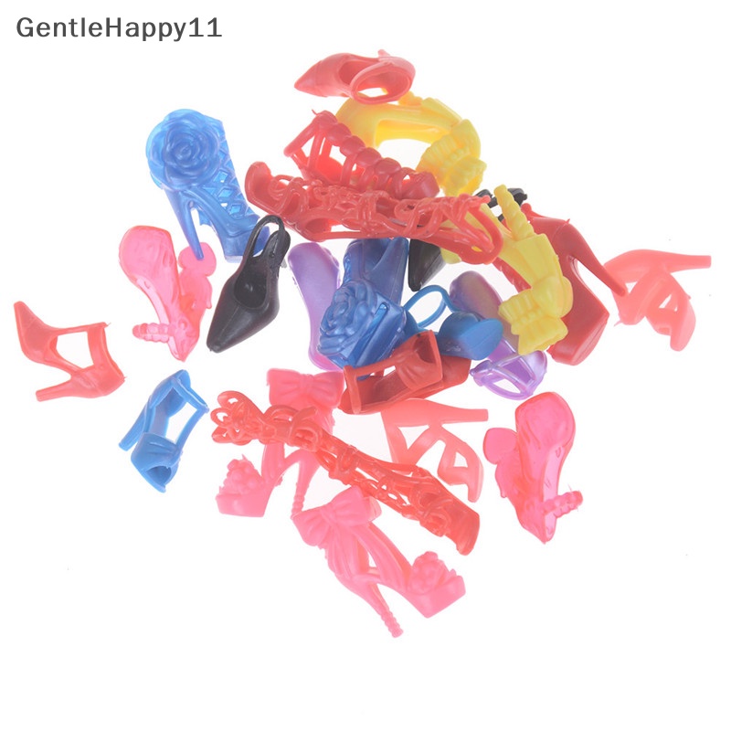 Gentlehappy 12pasang Campur Random Fashion Boneka Sepatu Hak Tinggi Aksesoris Boneka  Id