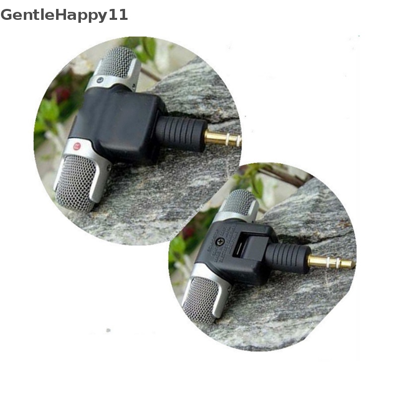 Gentlehappy New Universal Mikrofon Stereo Mini Mic Audio Untuk PC Laptop Notebook Talk 3.5mm id