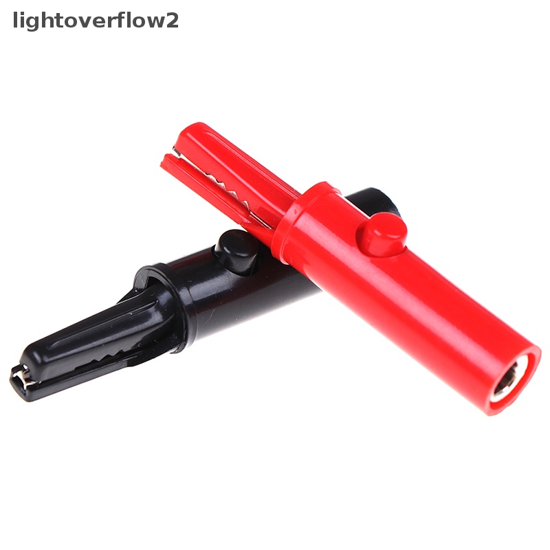 [lightoverflow2] 2pcs push button type Klip Buaya Pelindung Penuh Untuk multimeter Profesional [ID]