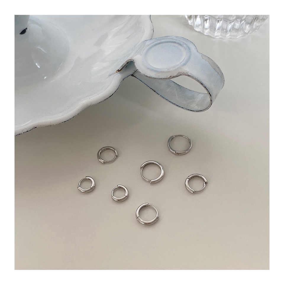 Anting Vegetarian Anting Perak Anting Telinga Wanita Ear Nail925 Silver Ear Bone Ring Canggih Sensing Ear Fank