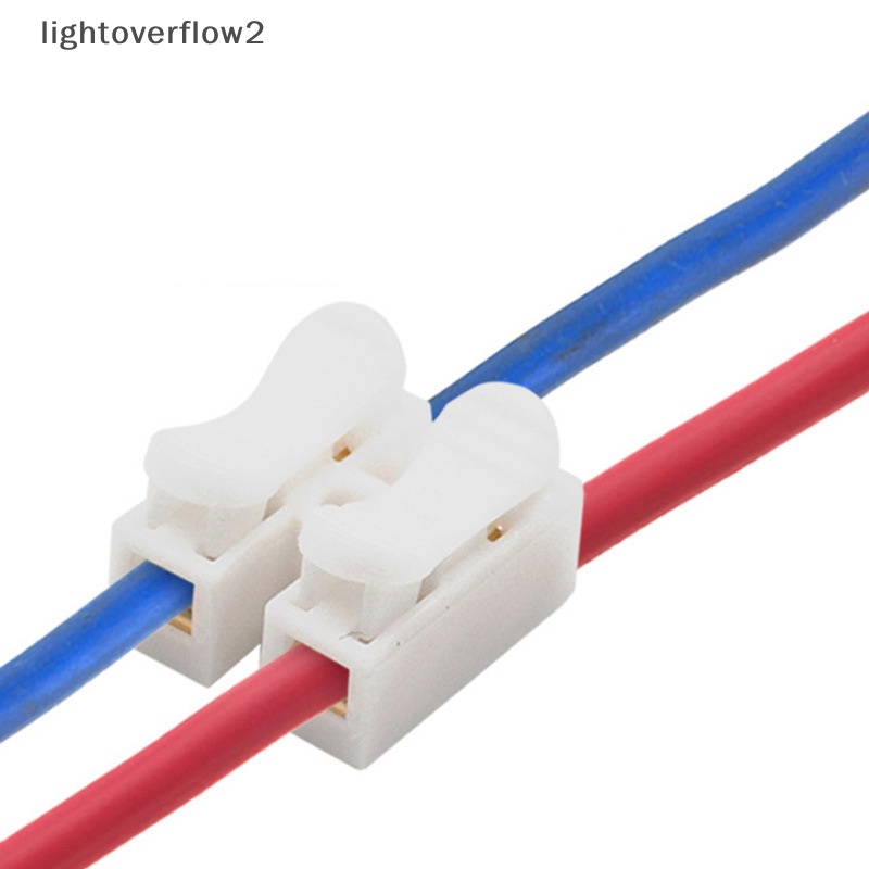 [lightoverflow2] 10pcs CH2 Quick Splice Lock Wire Connector Terminal Kabel Listrik Agar Mudah Penyambungan Aman Menjadi Kabel [ID]