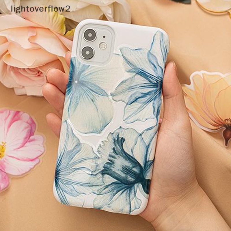 [lightoverflow2] 1set Kreatif PET Vintage Tanaman Bunga Kristal Tinta Stiker Scrapbook DIY Sticker Craft Journaling Scrapbooking Bahan Aksesoris [ID]