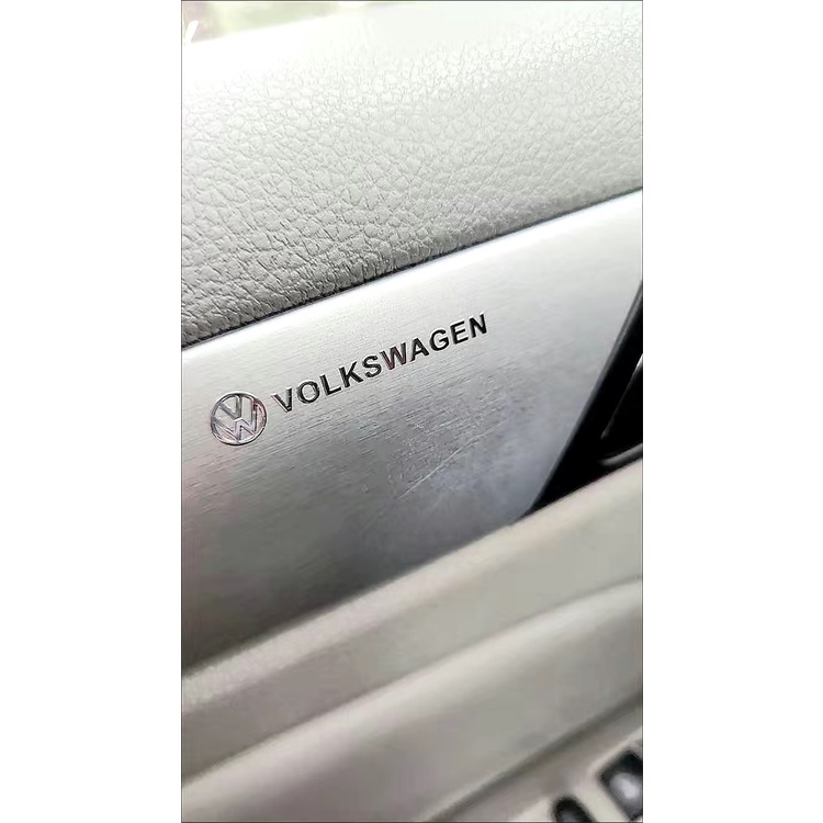 Volkswagen Logo 3D Exterior Metal Sticker Interior Mobil Stiker Hias Jendela Kreatif Stiker Untuk VW Polo Fox Gol Up Kumbang Golf Santana Tiguan Passat Touran Jetta Sagitar