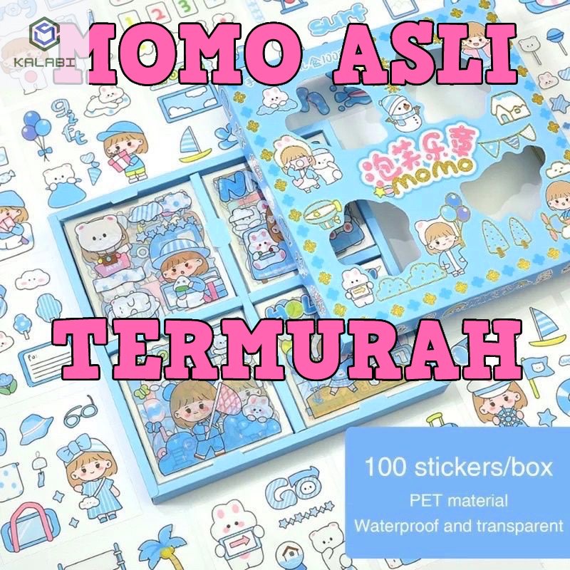 

Sticker Waterproof Sticker Momo Dapat Box Isi 100 Lembar