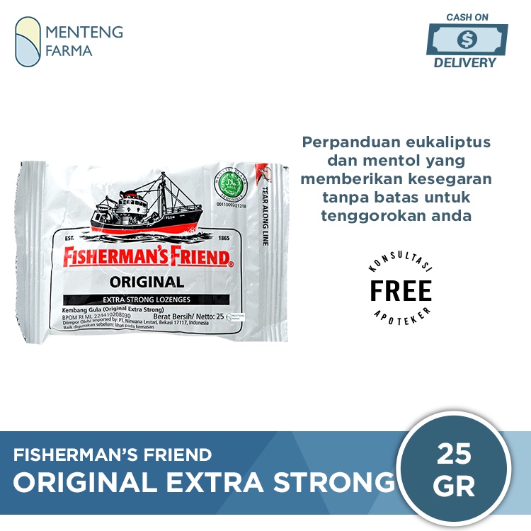 Fisherman's Friend Original Extra Strong - Permen Pelega Tenggorokan