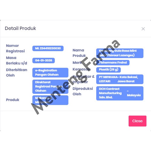 Fisherman's Friend Mint Sugar Free - Permen Pelega Tenggorokan