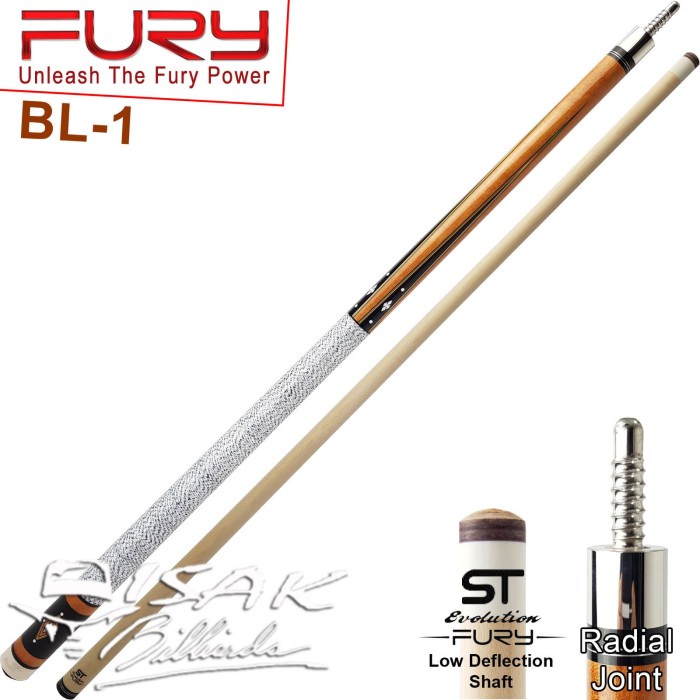 Fury BL-1 Cue - STE Low Deflection Radial Billiard Stick Biliar Stik