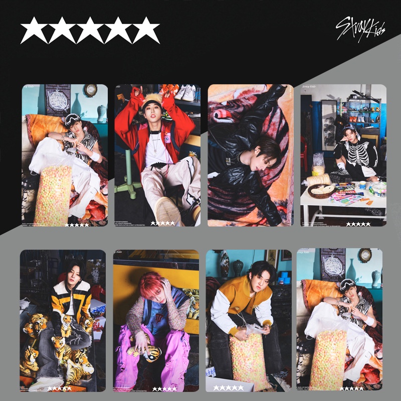 8pcs/set Kartu Ucapan STRAY KIDS 5-STAR Photocards COMEBACK Lomo Kartu Pos Straykids Kpop