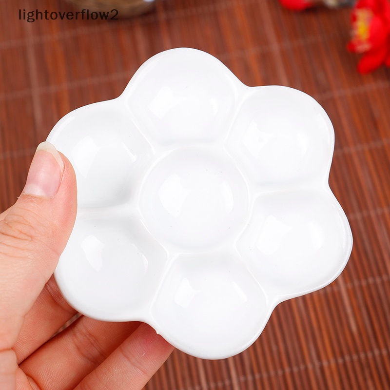 [lightoverflow2] 1pc Perlengkapan Seni Artis Keramik pigment tray watercolor gouache palette [ID]