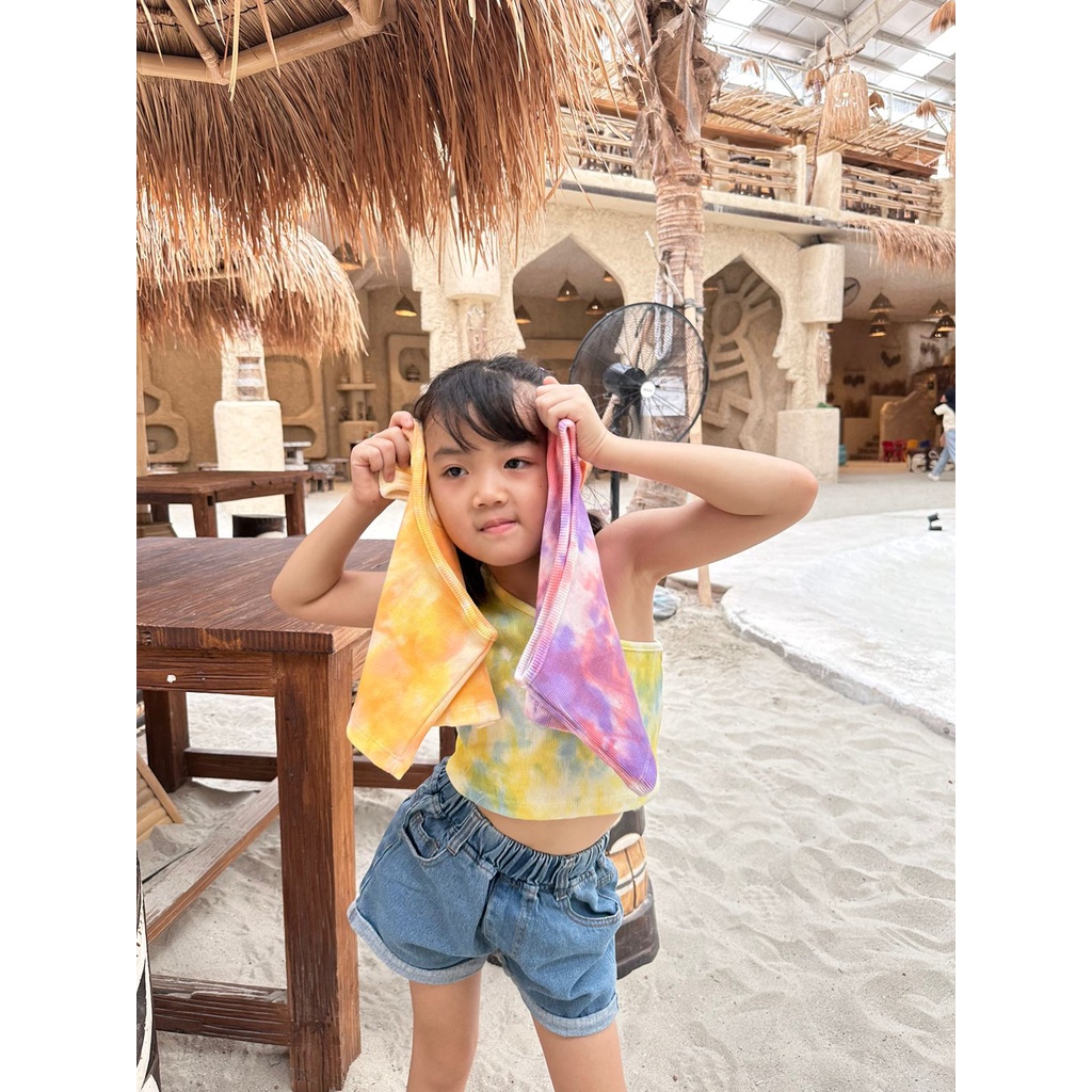 ATASAN CROP TIEDYE ANAK PEREMPUAN // MOIR TANK TOP