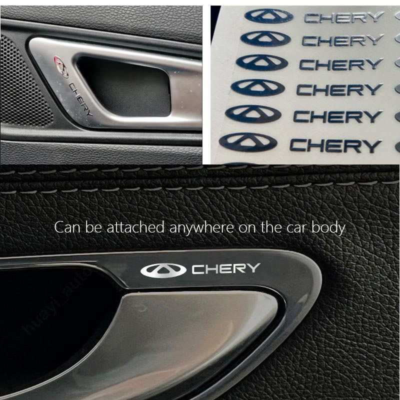 Chery Logo Mobil 3D Exterior Metal Sticker Interior Mobil Stiker Hias Jendela Stiker Kreatif Untuk Chery Tiggo 2 3 4 Tiggo 5X Tiggo 4 Pro 7 Pro Tiggo 8 Pro Arrizo 7omoda 5eq1