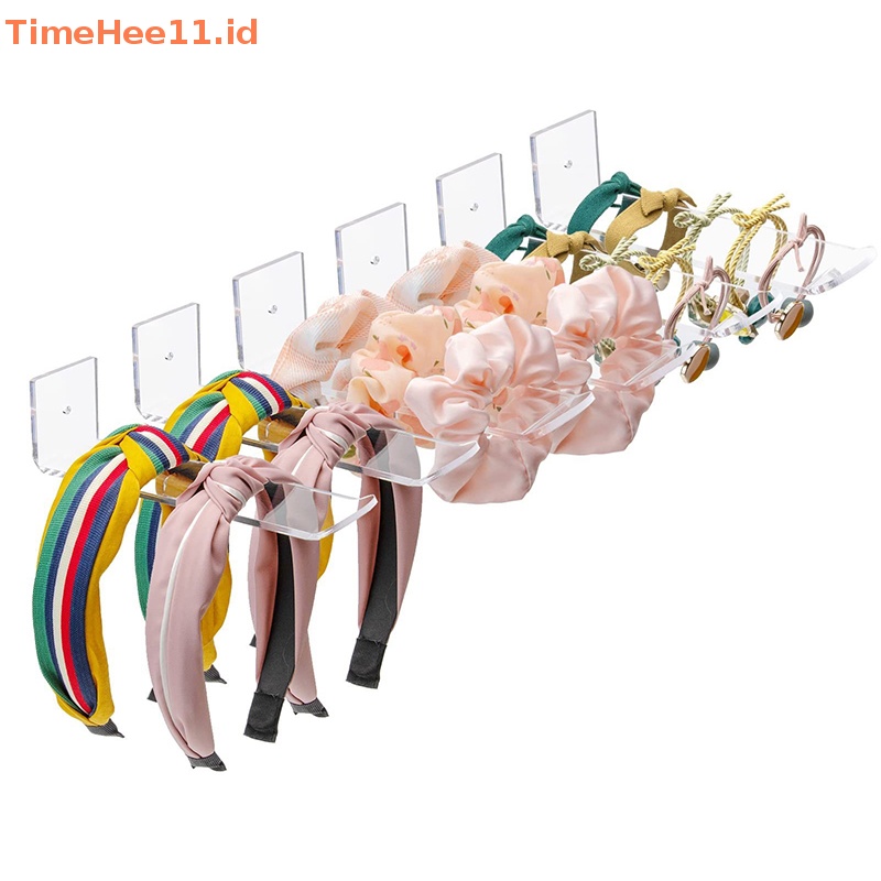 Timehee 3pcs Bando Akrilik Tempel Dinding Bening Gantung Headband Organizer Untuk Gadis Wanita ID