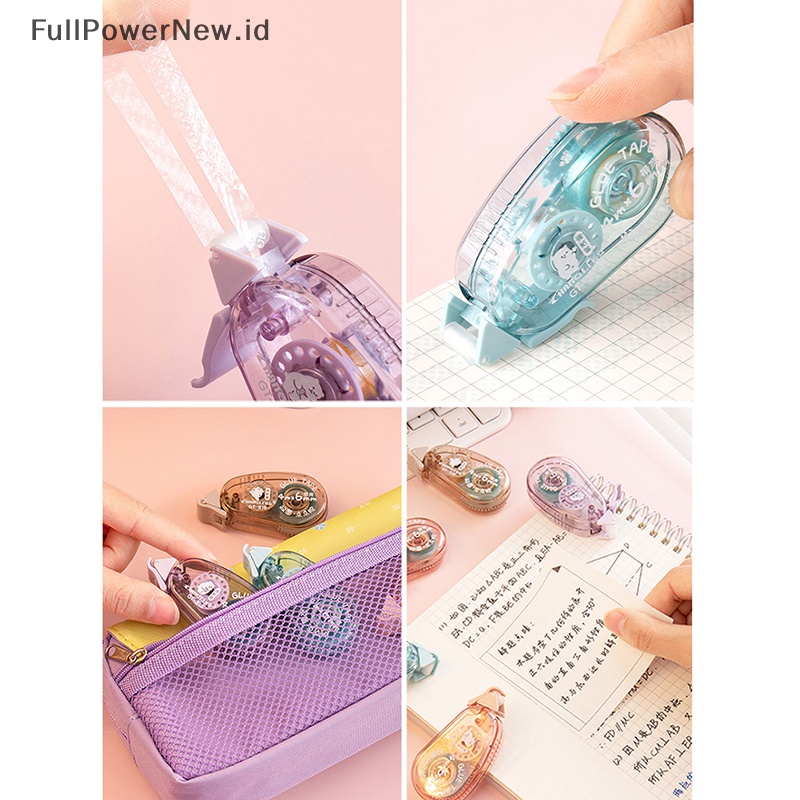 Power Double Sided Adhesive Dot Glue Tape Dispenser Koreksi Roller Alat Tulis ID