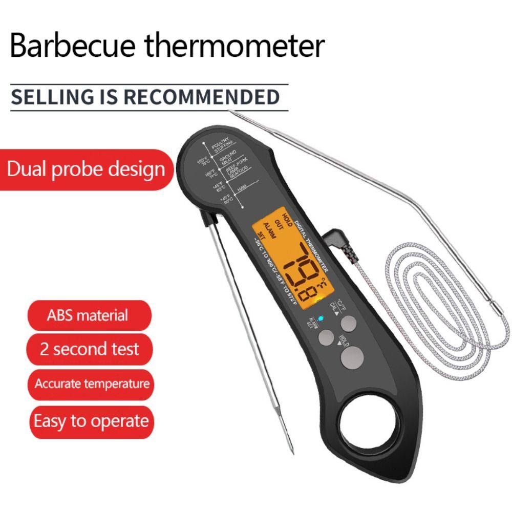 Termometer Digital Nanas Stainless Steel Mudah Simpan Lipat Ultrathin Food Probe Temperature