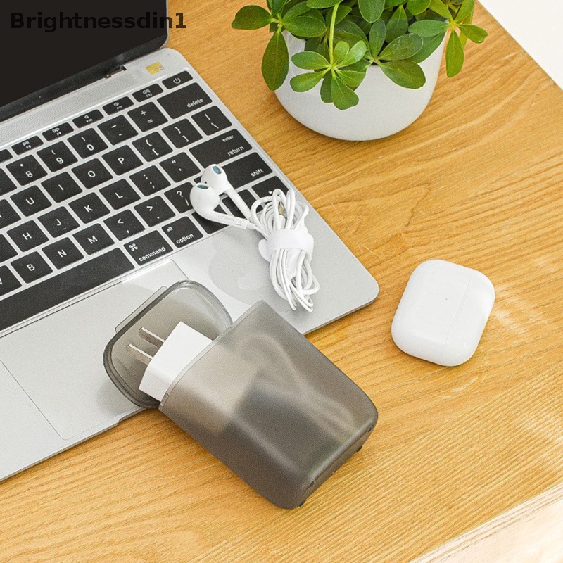 [Brightnessdin1] Ins Portabel Kawat Kotak Penyimpanan Kabel Travel Headphone Perhiasan Koin Organizer Bin Laci Makeup Bibir Tempat Penyimpanan Tahan Debu Butik
