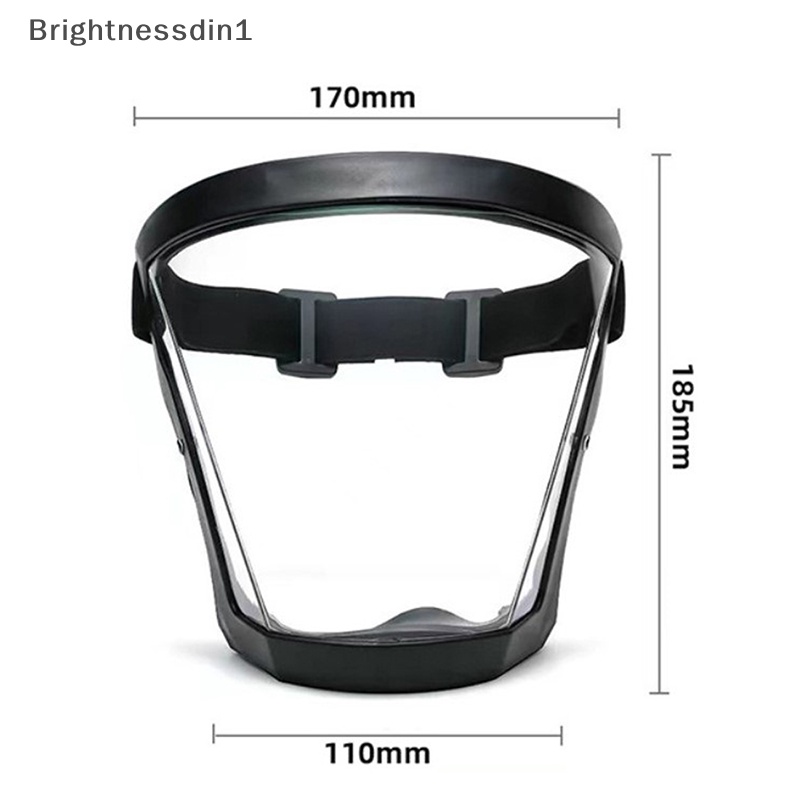 [Brightnessdin1] Topeng Las Full Face Dapur Transparan Perisai Wajah Anti Kabut Penutup Kepala Butik