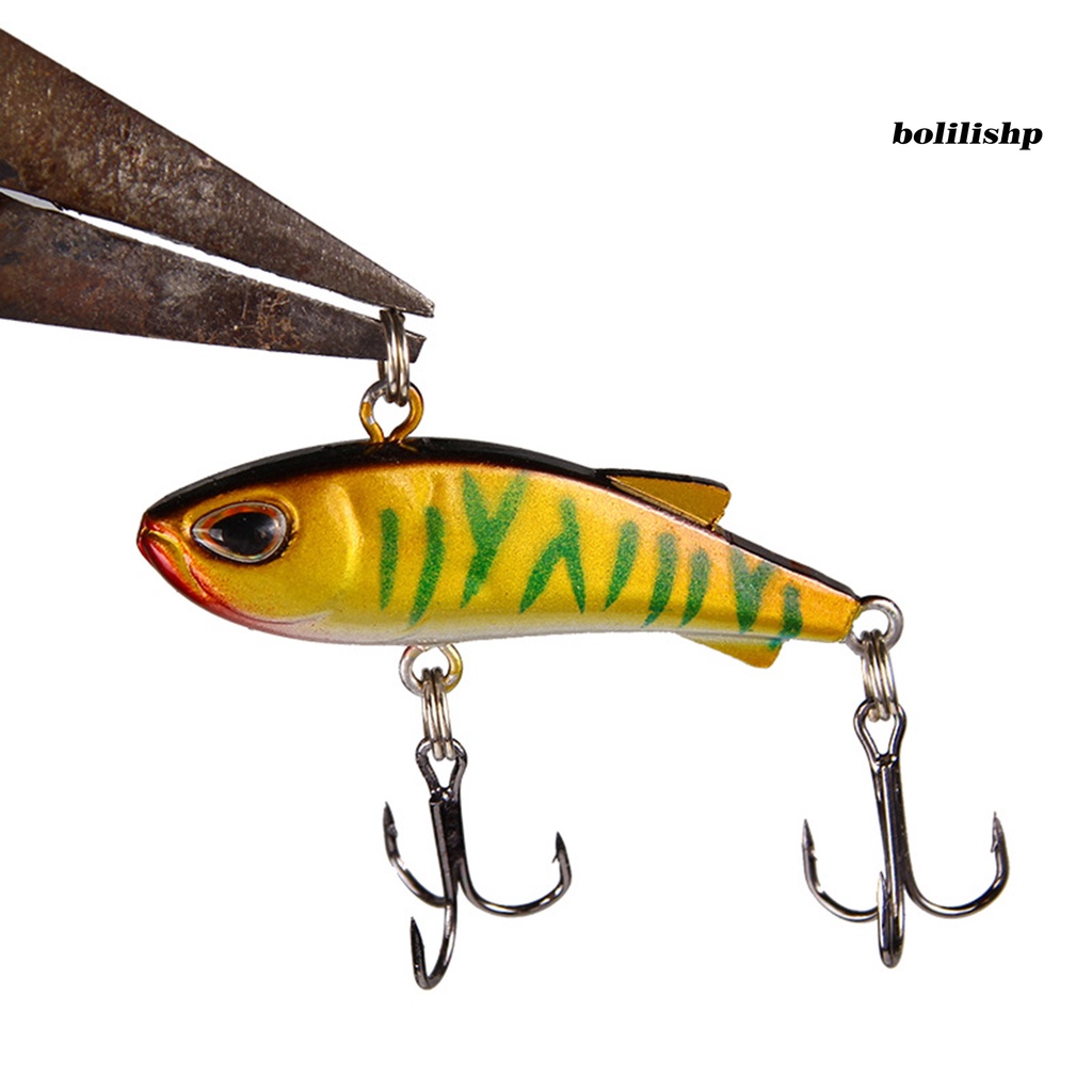 Bo-4.5cm/4g Umpan Palsu 3D Mata Lingkaran Ganda Berduri Treble Hook VIB Umpan Untuk Angling