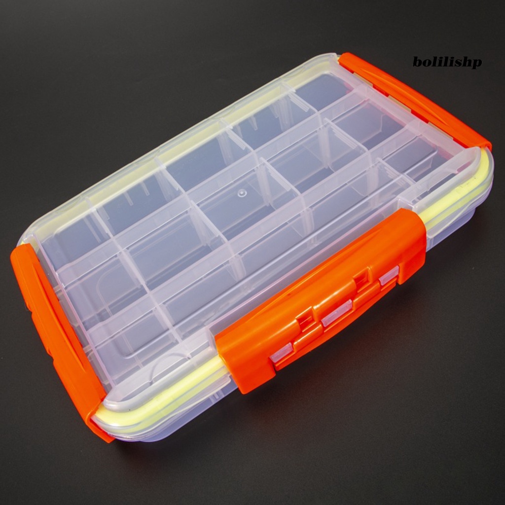 Bo-fishing Tackle Box Transparan Kapasitas Besar Tahan Debu Multi-Kompartemen Penyimpanan Barang Kekuatan Tinggi Tahan Guncangan Penyimpanan Bening Lure Box Fishing Tackle Organizer