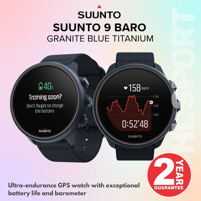 BINTARO Suunto 9 Baro Titanium Ultra Endurance GPS Multisport Smartwatch