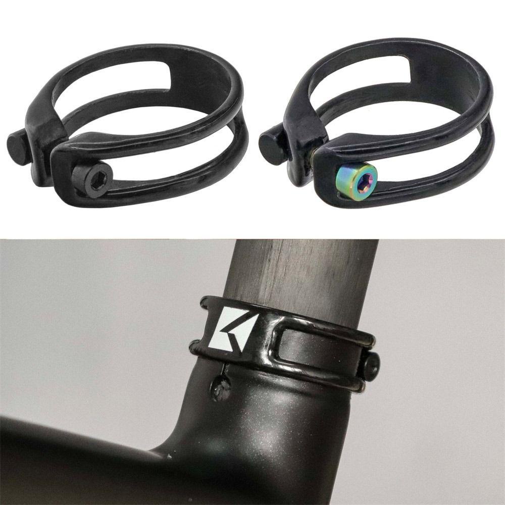 R-FLOWER Penjepit Tiang Kursi Sepeda Akurat Tahan Aus Pemasangan Mudah Klip Tabung Kursi