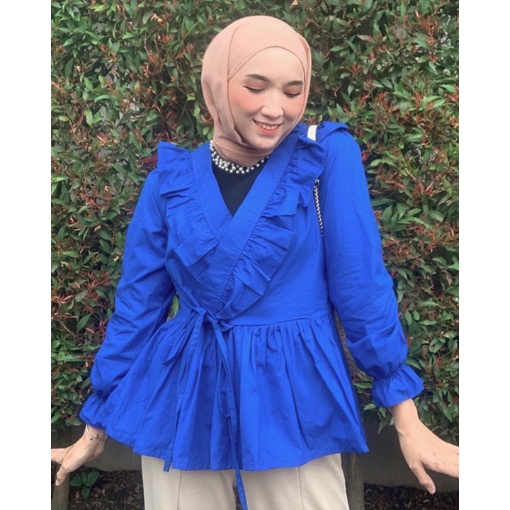 BEFAST - ZRX OOTD WANITA BLOUSE MILE / ZELDA BLOUSE TWISTCONE / Outfit Daily Wanita Kerja / Blouse Model Terbaru / Pakaian Kekinian Wanita Remaja / Blouse Lengan Panjang / Fashion Casual Wanita Trendy