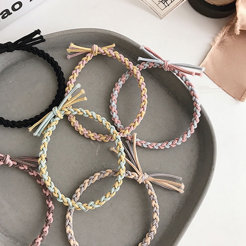 Ikat Rambut Warna-warni Untuk Fashion Wanita Karet Rambut Korea Elastisitas Tinggi S - SG