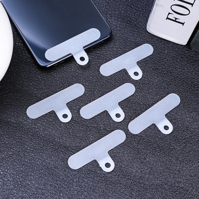 2/10pcs Anti-Hilang Pad Transparan Dilepas Patch Kabel Telepon/Ponsel Lanyard Kartu Klip Gantung Leher Gaya Cord Tab