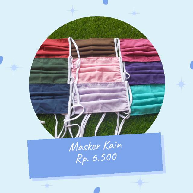 Masker kain / masker kain 2 lapis bagian tengah bisa taro masker medis / masker sensi